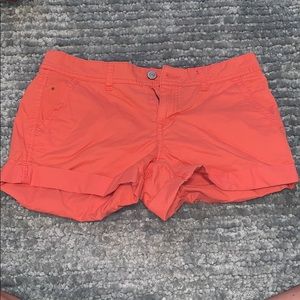 Coral cargo shorts